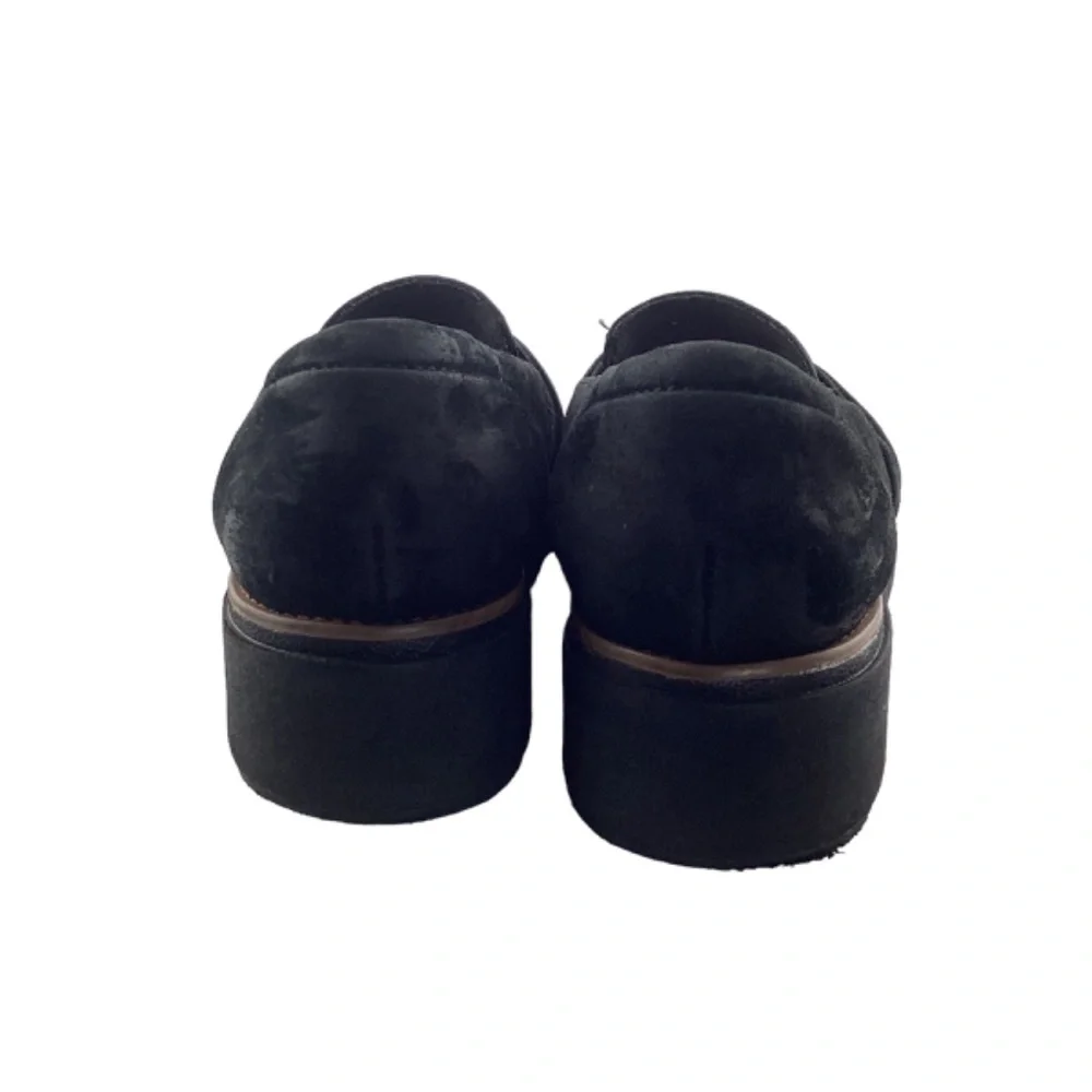 Collection by Clarks Sharon Villa Black Suede Wedge Loafer‎ Size 8.5